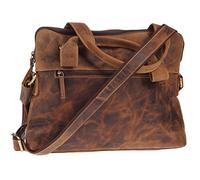 Greenburry Aktentasche Vintage Leder 37 cm mit Laptopfach, mittelbraun, OneSize (Herren)
