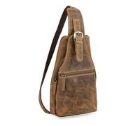 Greenburry Vintage Umhängetasche Leder 16 cm braun