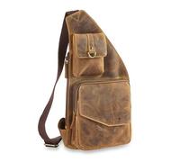 Greenburry Umhängetasche Vintage Body-Crossover Bag-4 1559 Leder 20 cm Braun