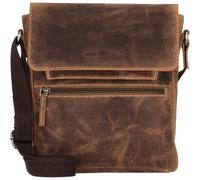 Greenburry Vintage Umhängetasche Leder 22 cm braun