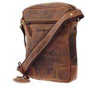 Greenburry Vintage Umhängetasche Leder 20 cm brown (1832M-25) braun