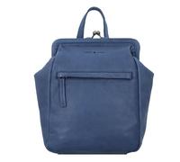 Greenburry Vintage washed City Rucksack Leder 27 cm blau