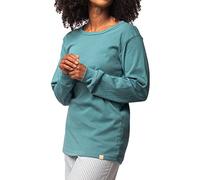 greenjama Damen Langarm-Shirt aus Derby-Rib, GOTS-zertifiziert Topaz 42