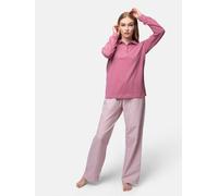 greenjama Damen Langarm-Shirt mit Polo-Kragen, GOTS-zertifiziert Grape 42