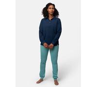 greenjama Damen Langarm-Shirt mit Polo-Kragen, GOTS-zertifiziert Ultramarin 40