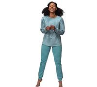 greenjama Damen Langarm-Shirt Ringel, GOTS-zertifiziert Topaz 38