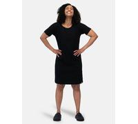 greenjama Damen Sleepshirt aus Derby-Rib, aus Bio Baumwolle und GOTS zertifiziert Black/Schwarz 42