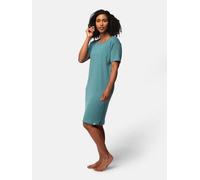 greenjama Damen Sleepshirt aus Derby-Rib, GOTS-zertifiziert Topaz (Petrol) 42