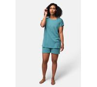 greenjama Damen T-Shirt aus Derby-Rib, GOTS-zertifiziert Topaz 44
