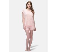greenjama Damen T-Shirt Slub Jersey mit Druck, aus Bio Baumwolle und GOTS zertifiziert Rosé/Rosa 38