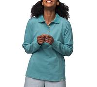 greenjama Damen Langarm-Shirt mit Polo-Kragen, GOTS-zertifiziert Topaz 44