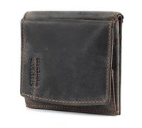 Greenland Geldbörse 869, Braun, Zweifach gefaltet, Münzfang und Druckknopfverschluss