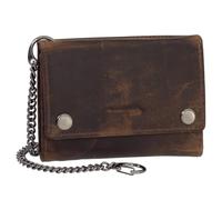 Greenland Geldbörse 872, Braun, Leder, Klassisch, Dreifach gefaltet, Unisex-Erwachsene