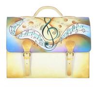 Greenland Nature Art+Craft Aktentasche Leder 41 cm Laptopfach handbemalt (8302) mehrfarbig