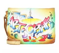 Greenland Nature Art+Craft Messenger Leder 41 cm handbemalt (8346) mehrfarbig