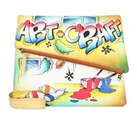 Greenland Nature Art+Craft Umhängetasche Leder 30 cm handbemalt (8348) mehrfarbig