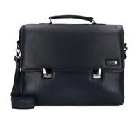 Greenland Nature Black Nappa Aktentasche Leder 40 cm Laptopfach schwarz