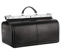 Greenland Nature Black-Nappa Doc-Bag XL Arztkoffer Doktorkoffer Arzttasche Doktortasche Hebammentasche Doc Case Koffer aus feinstem Leder schwarz - Geschenkset Greenland-3010