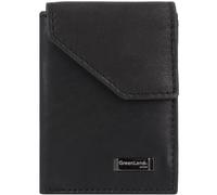 Greenland Nature Black Nappa Geldbörse RFID Leder 7 cm schwarz (3038-schwarz) schwarz
