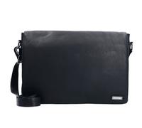 Greenland Nature Black Nappa Messenger Leder 38 cm schwarz