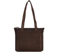 Greenland Nature Femi & Nine Schultertasche Leder 35 cm grey (2850-6) braun