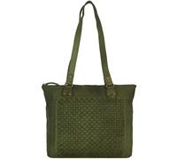 Greenland Nature Femi & Nine Schultertasche Leder 35 cm grün