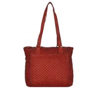 GreenLand Nature Henkeltasche »FEMI & NINE«, mit schönen Flecht Details, rot