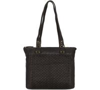 GreenLand Nature Henkeltasche »FEMI & NINE«, mit schönen Flecht Details, schwarz