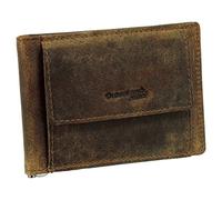 Greenland Nature Herren Geldbörse mit Dollarclip aus Kalbsleder Geldbeutel Farbe Braun Montana Alter Personalausweis