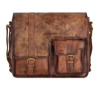 Greenland Nature Mascu & Line Umhängetasche Leder 30 cm braun (4010-braun) braun