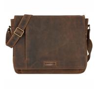 Greenland Nature Montenegro Messenger Leder 40 cm Laptopfach natur (2897) braun