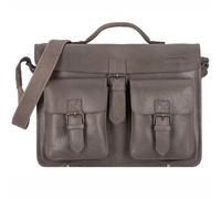 Greenland Nature Nature Aktentasche Leder 40 cm grey (1100-28) grau