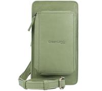 Greenland Nature Nature Soft Handytasche Geldbörse Leder 11 cm pistazie (2866-4) gruen