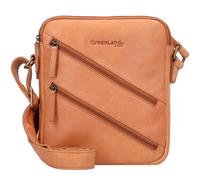 GreenLand Nature Umhängetasche, aus Leder mit praktischem Reißverschluss-Rückfach B/H/T: 24 cm x 25 7,5 0 braun Damen Taschen Umhängetasche B/H/T: 24 cm x 25 cm x 7,5 cm 0 cognac