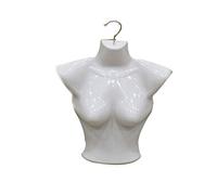 GREENLANS Weibliche Schaufensterpuppe, Kunststoff Halbkörper Weibliche Schaufensterpuppe Torse Unterwäsche Kleidung Form Display Rack Weiß