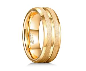 Greenpod Herren Wolfram Ring Ehering 6mm 8mm 10mm graviert I Love You Dünn Blau/Rose Gold/Schwarz Mitte Nut Comfort Fit Größe 6-17, Wolfram, Wolfram
