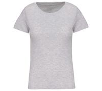 Greenspired Damen Basic Bio Rundhals T-Shirt 145 g/m² XS- 3 XL Meliertes Grau L