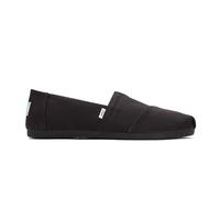 TOMS Damen Alpargata Flacher Slipper Recyceltes Baumwoll-Canvas Schwarz Weit 40 EU