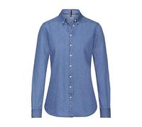 GREIFF Casual Damen Jeansbluse Langarm Button-Down Regular Light-Blue 42