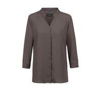 GREIFF Chiffon Damen Chiffon-Bluse 3/4-Arm V-Neck Regular Taupe 32