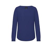 GREIFF Chiffon Damen Chiffon-Bluse Langarm Rundhals Regular Marine 50