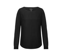 GREIFF Chiffon Damen Chiffon-Bluse Langarm Rundhals Regular Schwarz 40