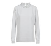 GREIFF Chiffon Damen Chiffon-Schlupfbluse Kragen Langarm Regular Silbergrau 40