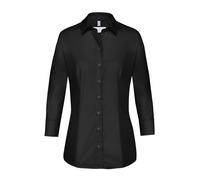 GREIFF Corporate Bluse Basic Damen 3/4 Kent Regular-Fit Schwarz 48