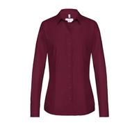 GREIFF Größe 34 Corporate Wear Basic Damen Bluse Langarm Regular Fit Bordeaux Modell 6515