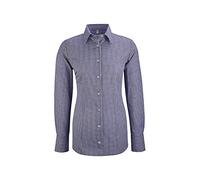 GREIFF Corporate Wear Basic Damen Bluse Langarm Regular Fit Blau kariert Modell 6521 Größe 52