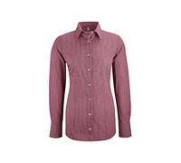 GREIFF Corporate Wear Basic Damen Bluse Langarm Regular Fit Bordeaux kariert Modell 6521 Größe 46