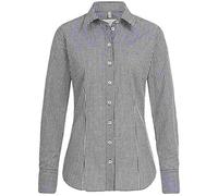 GREIFF Corporate Wear Basic Damen Bluse Langarm Regular Fit Vichy Karo Schwarz kariert Modell 6521 Größe 46