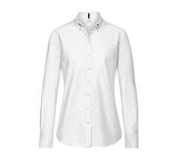 GREIFF Corporate Wear Casual Damen Bluse Langarm Button-Down-Kragen Regular Fit Baumwollmix Oeko TEX® Pflegeleicht Weiß 48