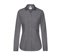 GREIFF Corporate Wear Premium Damen Bluse Regular Fit Langarm Grau Modell 6592 Größe 52